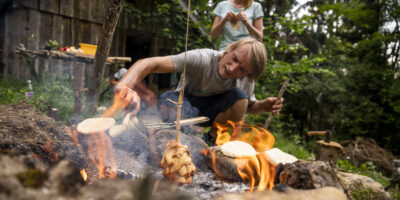 Lagerfeuer als Küche