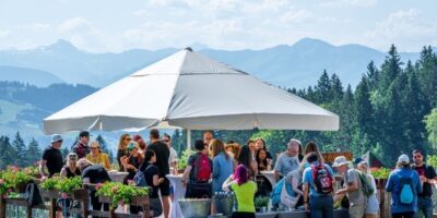 Panoramablick beim Apero Empfang